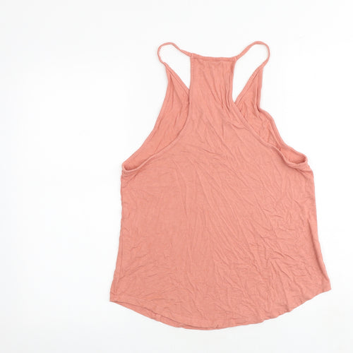 Myprotein Womens Pink Polyester Basic Tank Size S V-Neck Pullover