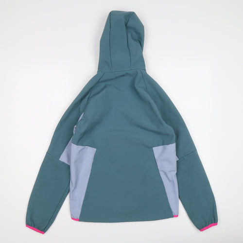 Mountain Warehouse Girls Blue Windbreaker Jacket Size 13 Years Zip