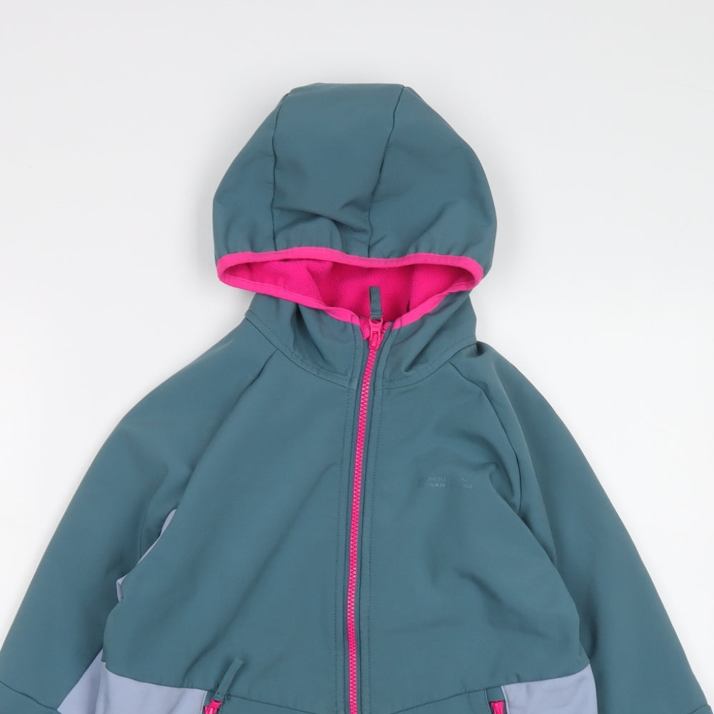 Mountain Warehouse Girls Blue Windbreaker Jacket Size 13 Years Zip