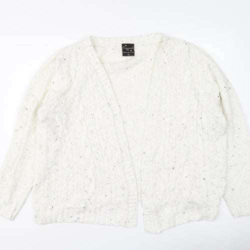 Originals Womens Ivory V-Neck Acrylic Cardigan Jumper Size XL