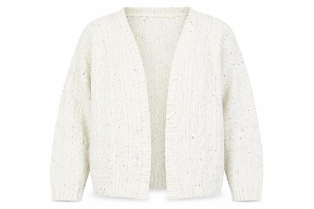 Originals Womens Ivory V-Neck Acrylic Cardigan Jumper Size XL