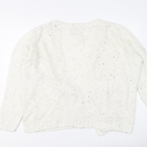 Originals Womens Ivory V-Neck Acrylic Cardigan Jumper Size XL