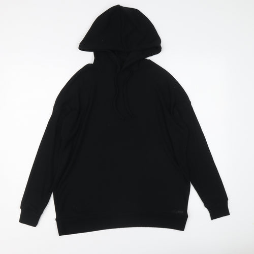 USA Pro Womens Black Polyester Pullover Hoodie Size 8 Pullover