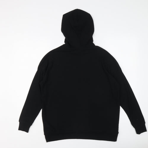 USA Pro Womens Black Polyester Pullover Hoodie Size 8 Pullover