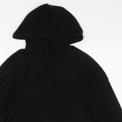 USA Pro Womens Black Polyester Pullover Hoodie Size 8 Pullover