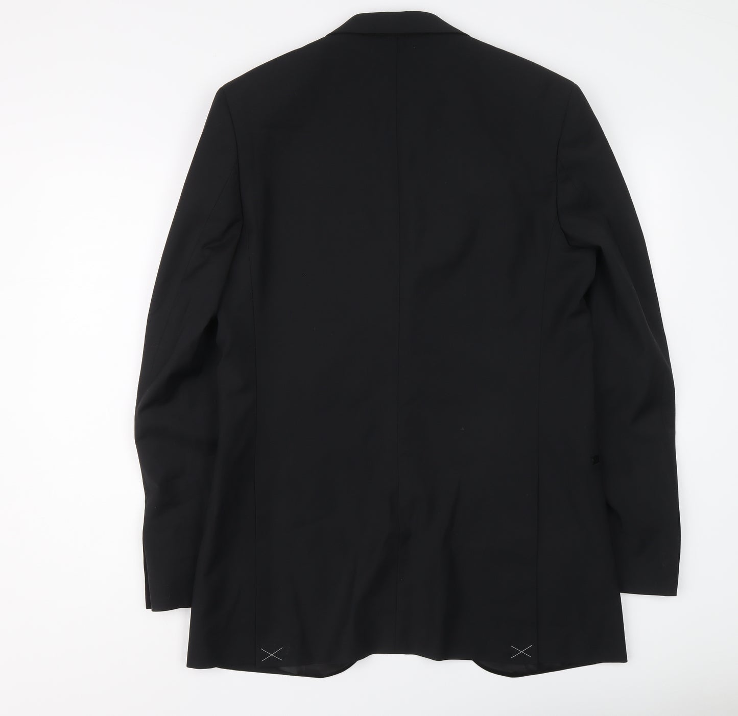 Marks and Spencer Mens Black Wool Tuxedo Suit Jacket Size 38 Regular