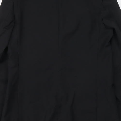 Marks and Spencer Mens Black Wool Tuxedo Suit Jacket Size 38 Regular