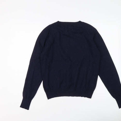 NEXT Womens Blue Round Neck Viscose Pullover Jumper Size 8