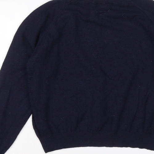 NEXT Womens Blue Round Neck Viscose Pullover Jumper Size 8