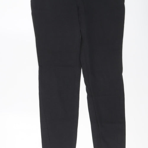 Mint Velvet Womens Grey Cotton Trousers Size 12 L27 in Regular Zip