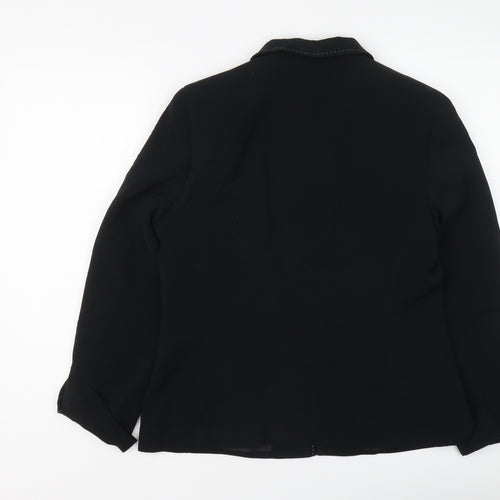Marks and Spencer Womens Black Jacket Size 14 Button