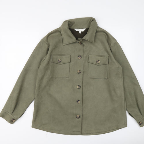 Apricot Womens Green Jacket Size 10 Button