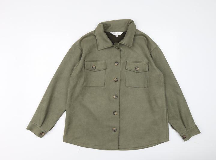 Apricot Womens Green Jacket Size 10 Button