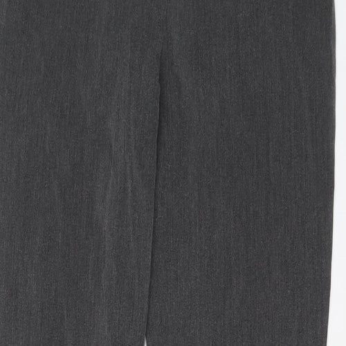 Marks and Spencer Womens Grey Polyester Trousers Size 10 L30 in Regular Button