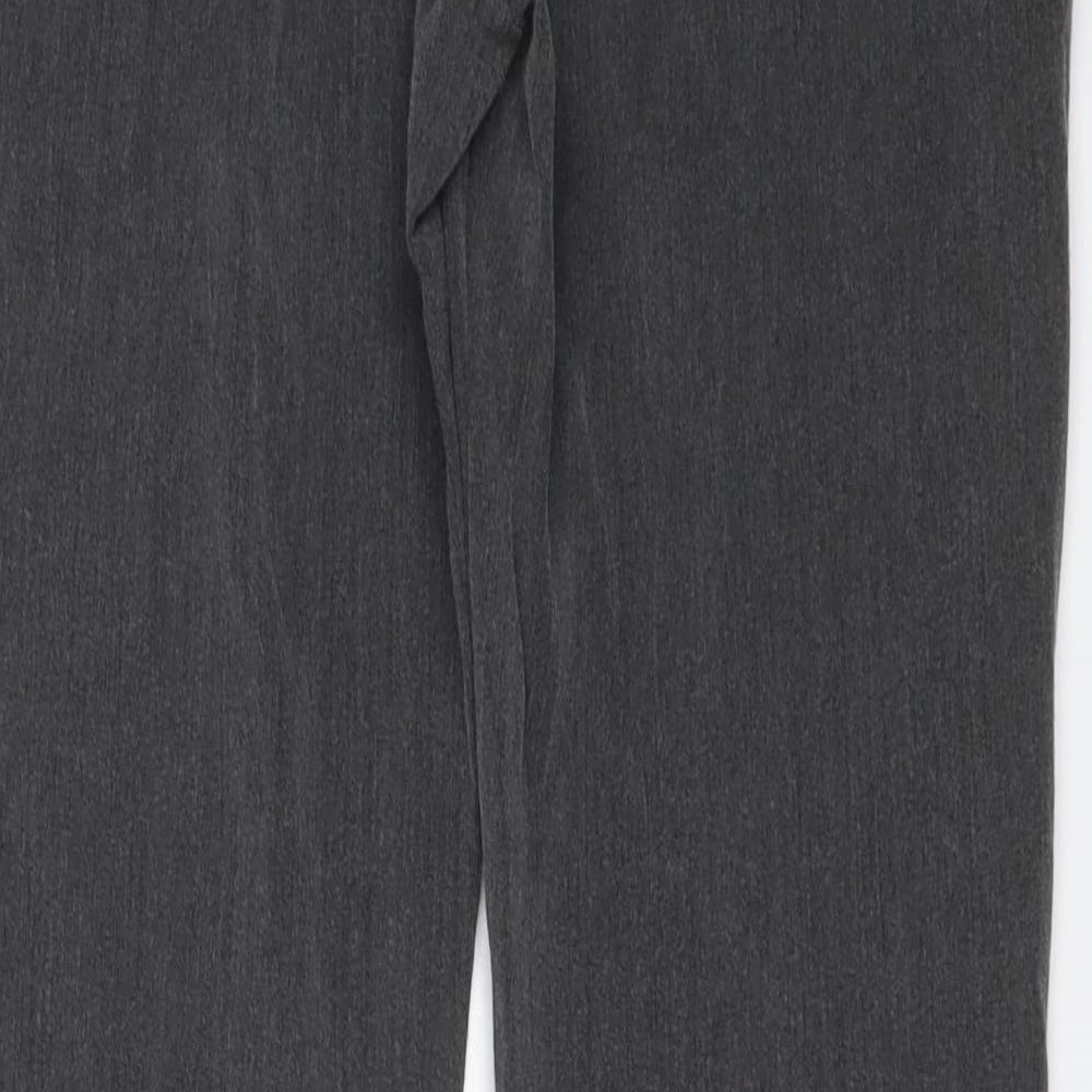 Marks and Spencer Womens Grey Polyester Trousers Size 10 L30 in Regular Button