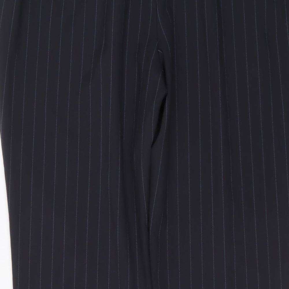 Bonmarché Womens Blue Striped Polyester Capri Trousers Size 20 L24 in Regular