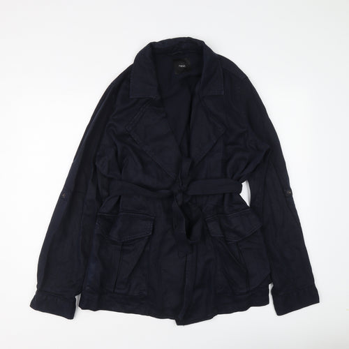 NEXT Womens Blue Jacket Size 14 Snap