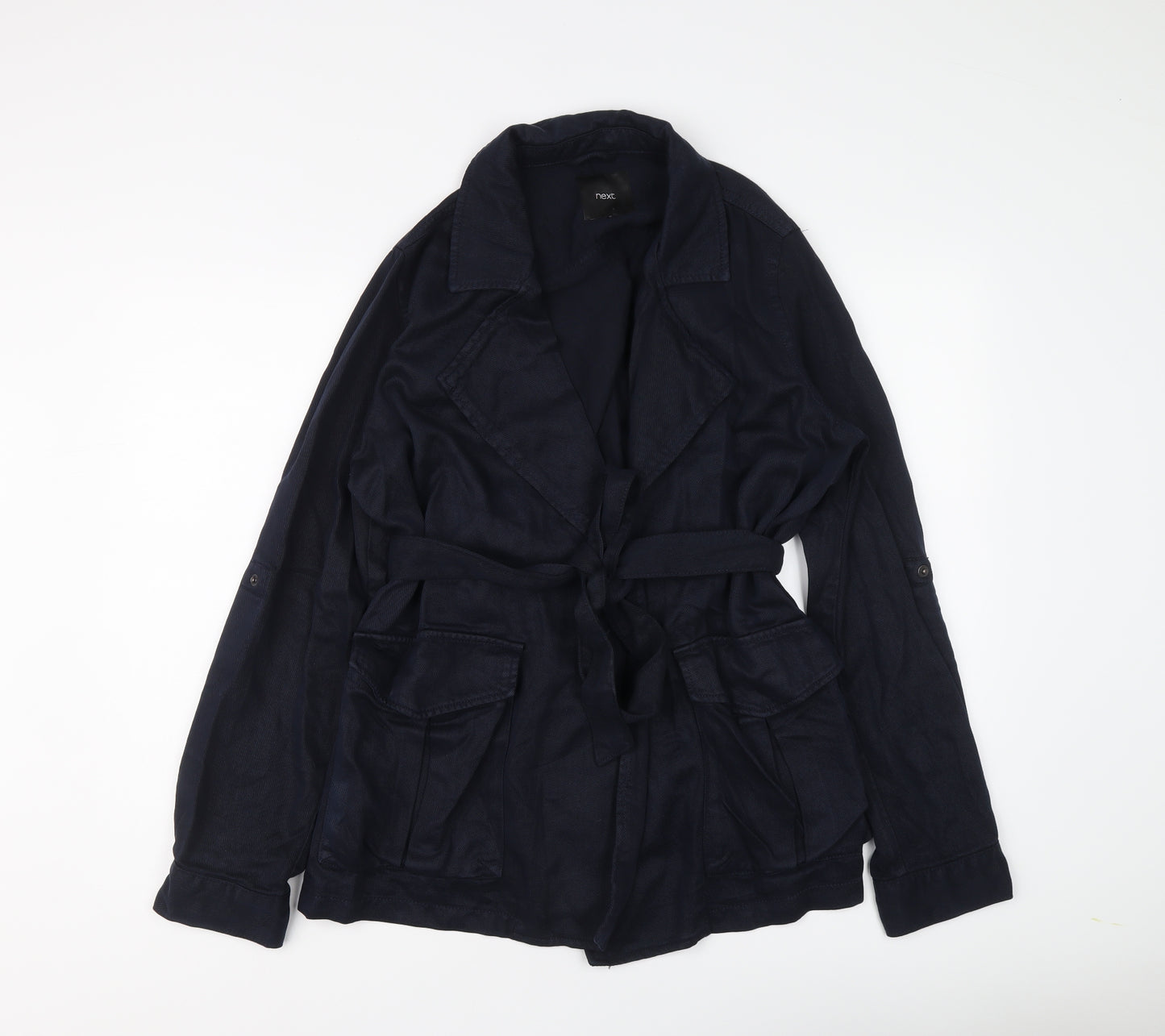 NEXT Womens Blue Jacket Size 14 Snap