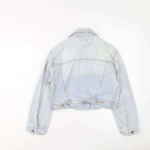 Topshop Womens Blue Jacket Size 10 Button