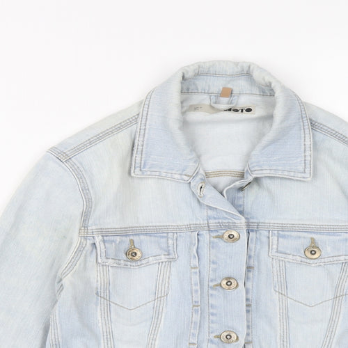 Topshop Womens Blue Jacket Size 10 Button