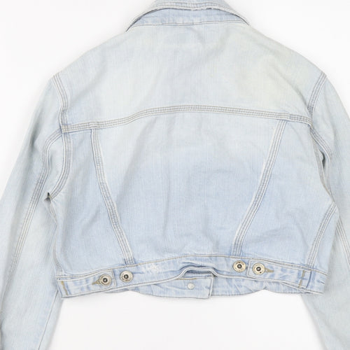 Topshop Womens Blue Jacket Size 10 Button
