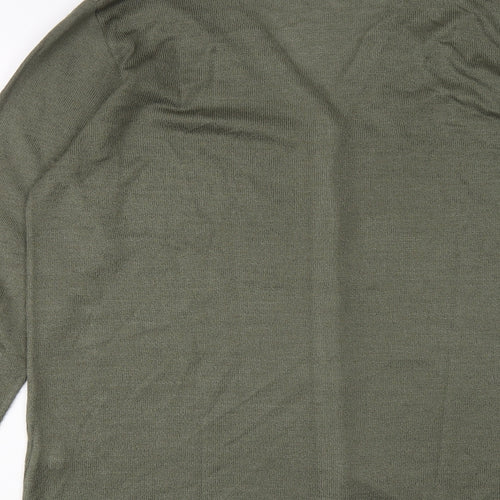 Annabel Womens Green V-Neck Acrylic Cardigan Jumper Size 2XL