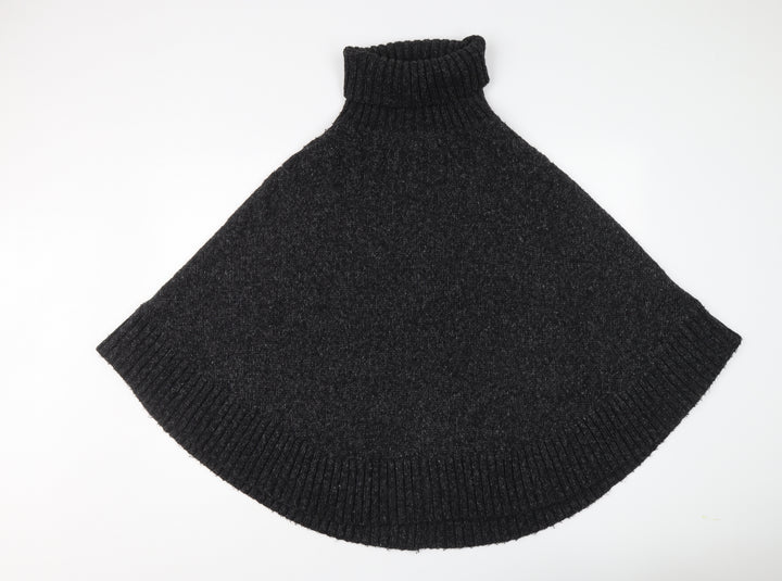 Monoprix Womens Grey Roll Neck Acrylic Pullover Jumper One Size
