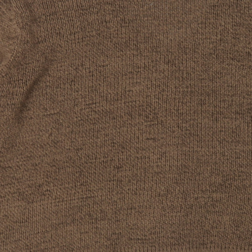 Touch Womens Brown V-Neck Acrylic Cardigan Jumper Size 2XL