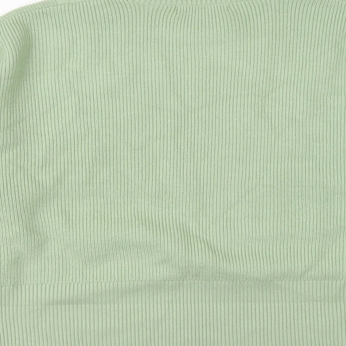 Marks and Spencer Womens Green Round Neck Viscose Pullover Jumper Size L