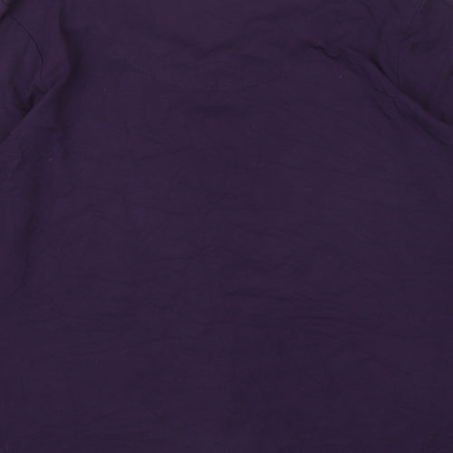 TIGI Womens Purple Viscose Basic Blouse Size 10 Round Neck