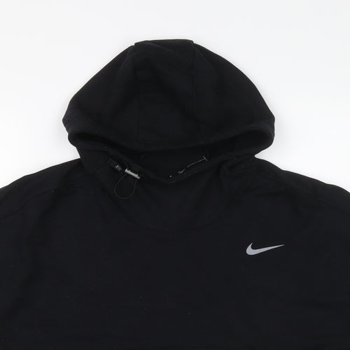 Nike Womens Black Polyester Pullover Hoodie Size S Pullover
