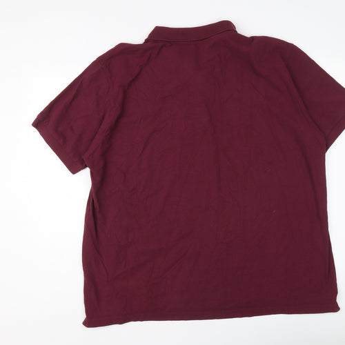 Capsule Mens Purple Cotton Polo Size 2XL Collared Button