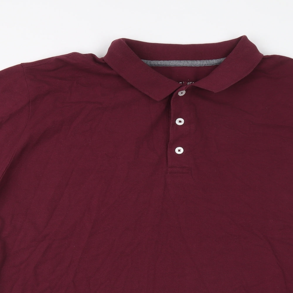 Capsule Mens Purple Cotton Polo Size 2XL Collared Button