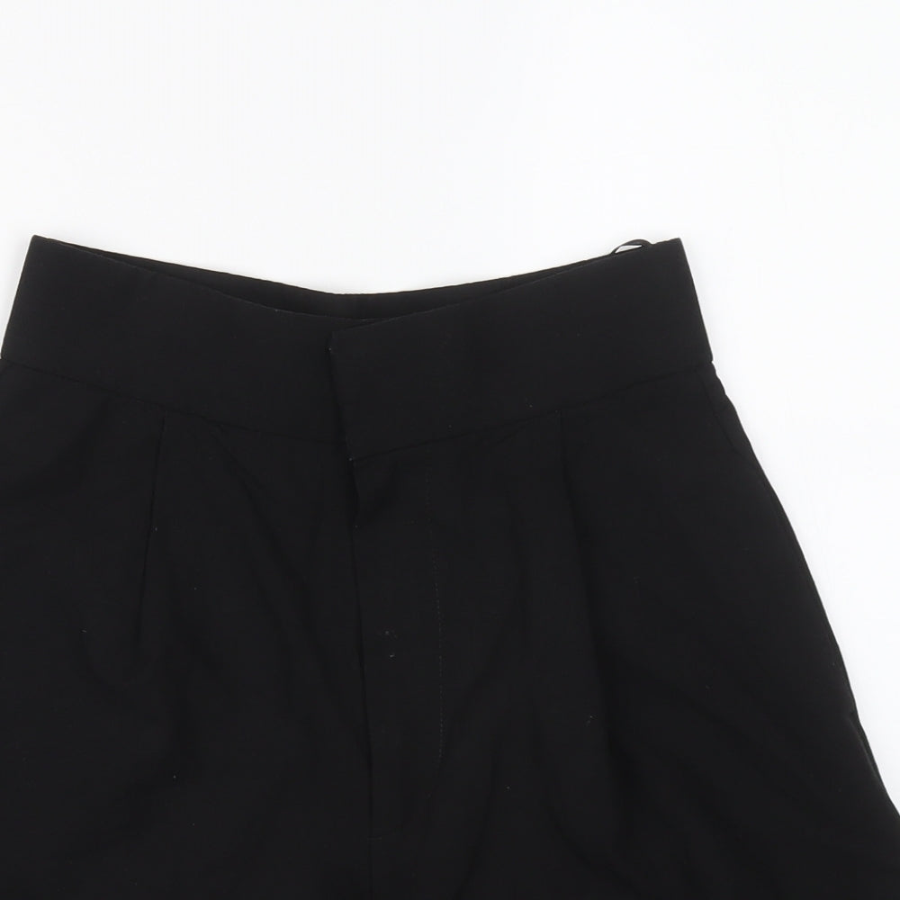 Zara Womens Black Viscose Paperbag Shorts Size XS L5 in Regular Button