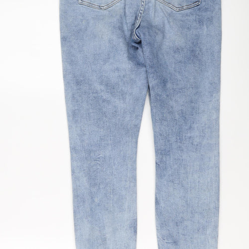 Denim & Co. Womens Blue Cotton Skinny Jeans Size 14 L27 in Regular Button