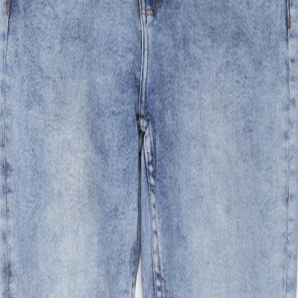 Denim & Co. Womens Blue Cotton Skinny Jeans Size 14 L27 in Regular Button