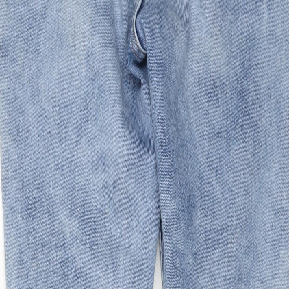 Denim & Co. Womens Blue Cotton Skinny Jeans Size 14 L27 in Regular Button
