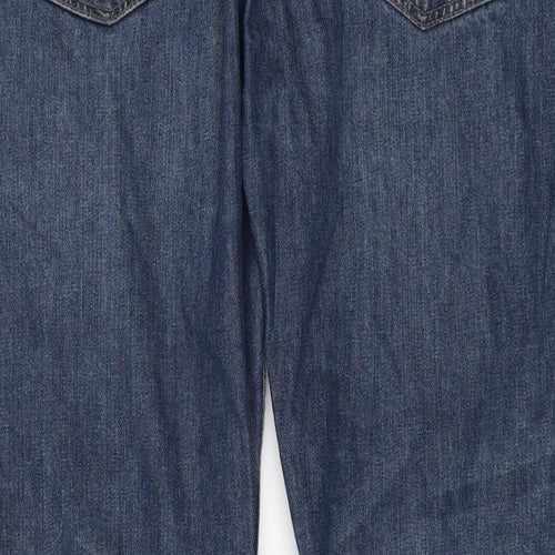 Jeff Banks Mens Blue Cotton Straight Jeans Size 42 in L32 in Regular Button