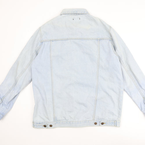 PRETTYLITTLETHING Womens Blue Jacket Size 10 Button