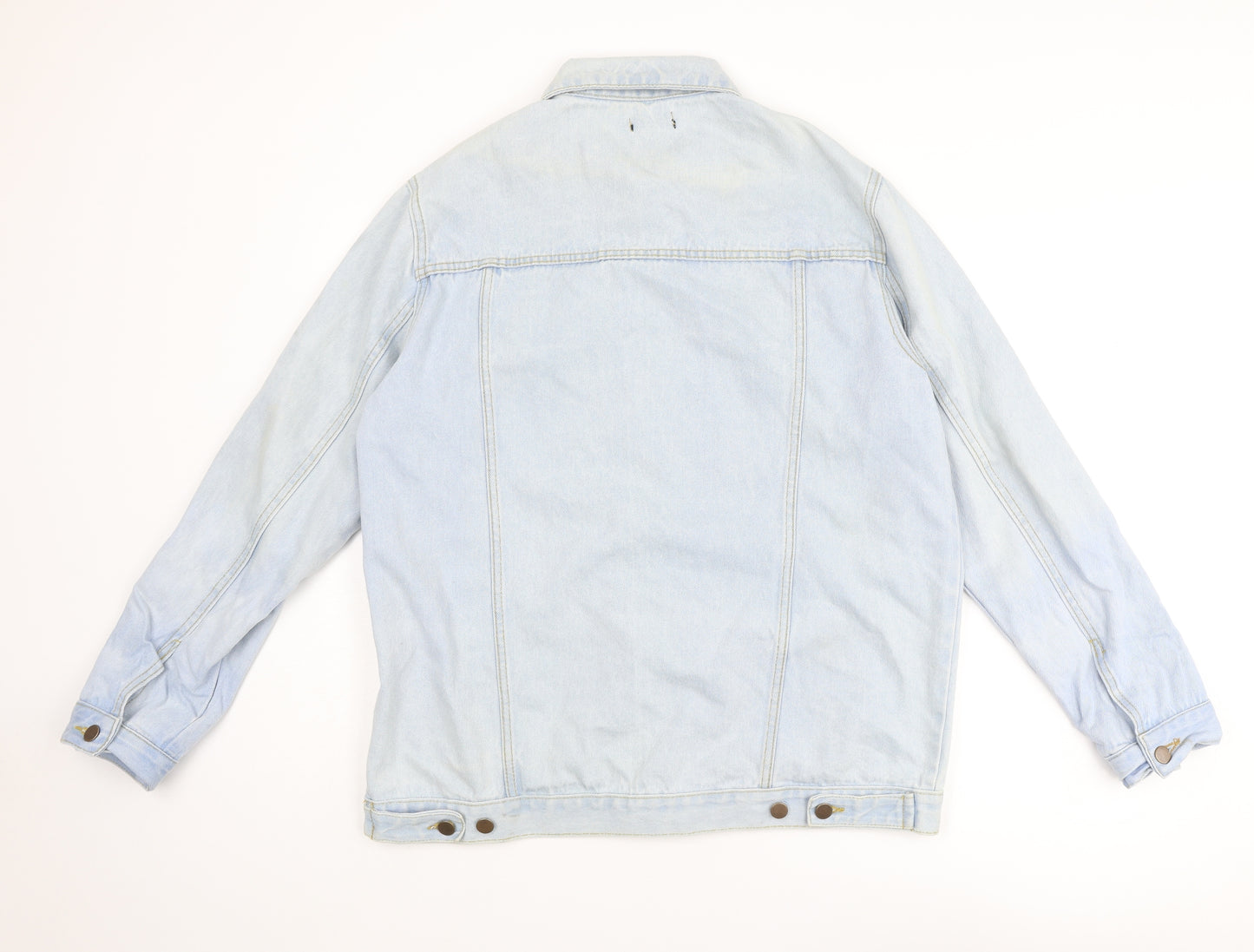 PRETTYLITTLETHING Womens Blue Jacket Size 10 Button