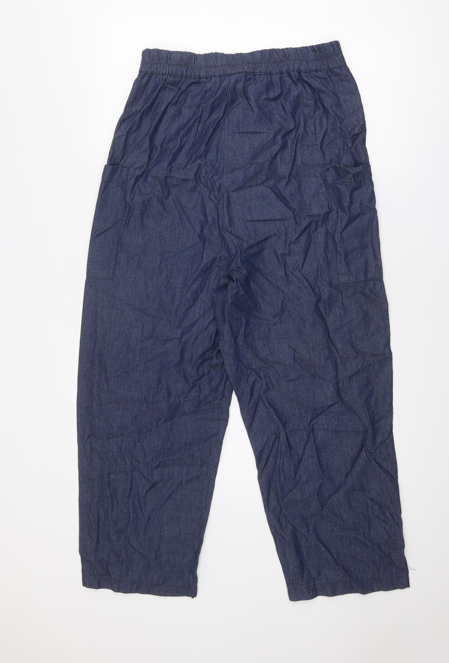I.D Clothing Womens Blue Cotton Straight Jeans Size 30 in Regular Button