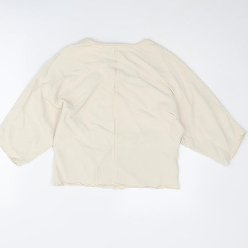 Country Road Womens Beige Viscose Basic T-Shirt Size 2XS Round Neck