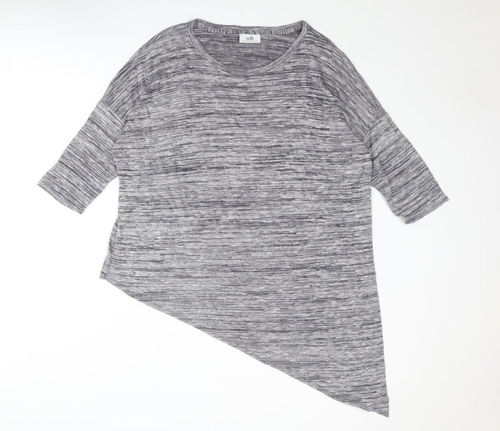 Wallis Womens Blue Round Neck Viscose Pullover Jumper Size L