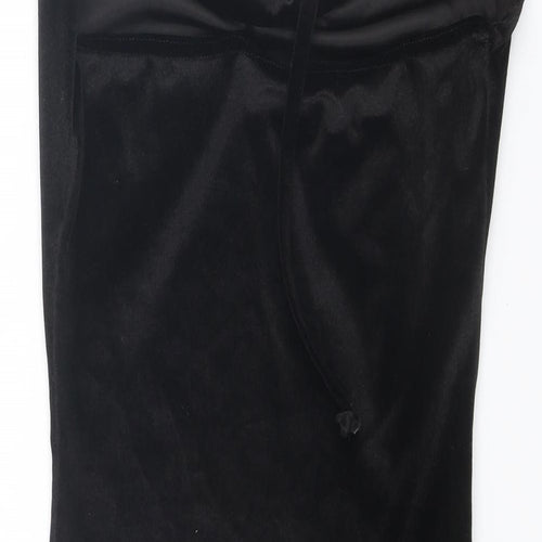 Missguided Womens Black Polyester Slip Dress Size 4 Halter Tie