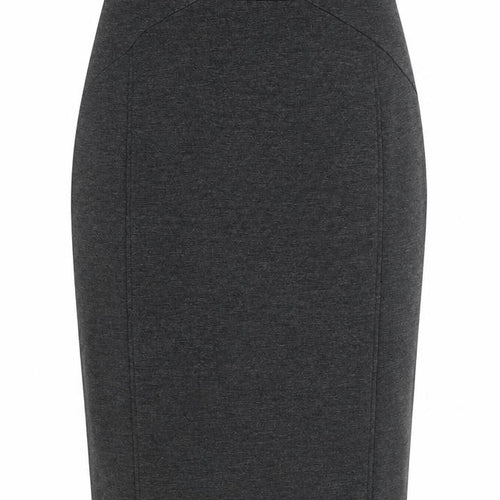 Warehouse Womens Grey Viscose Straight & Pencil Skirt Size 10 Zip