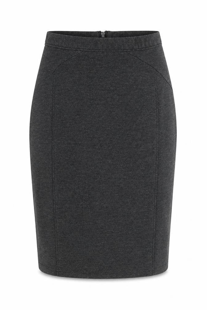 Warehouse Womens Grey Viscose Straight & Pencil Skirt Size 10 Zip