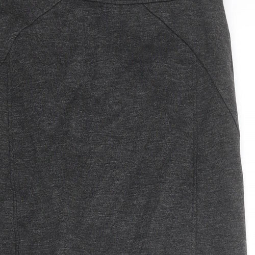 Warehouse Womens Grey Viscose Straight & Pencil Skirt Size 10 Zip