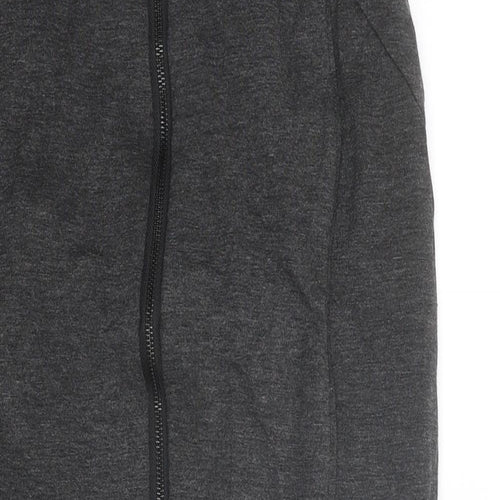 Warehouse Womens Grey Viscose Straight & Pencil Skirt Size 10 Zip