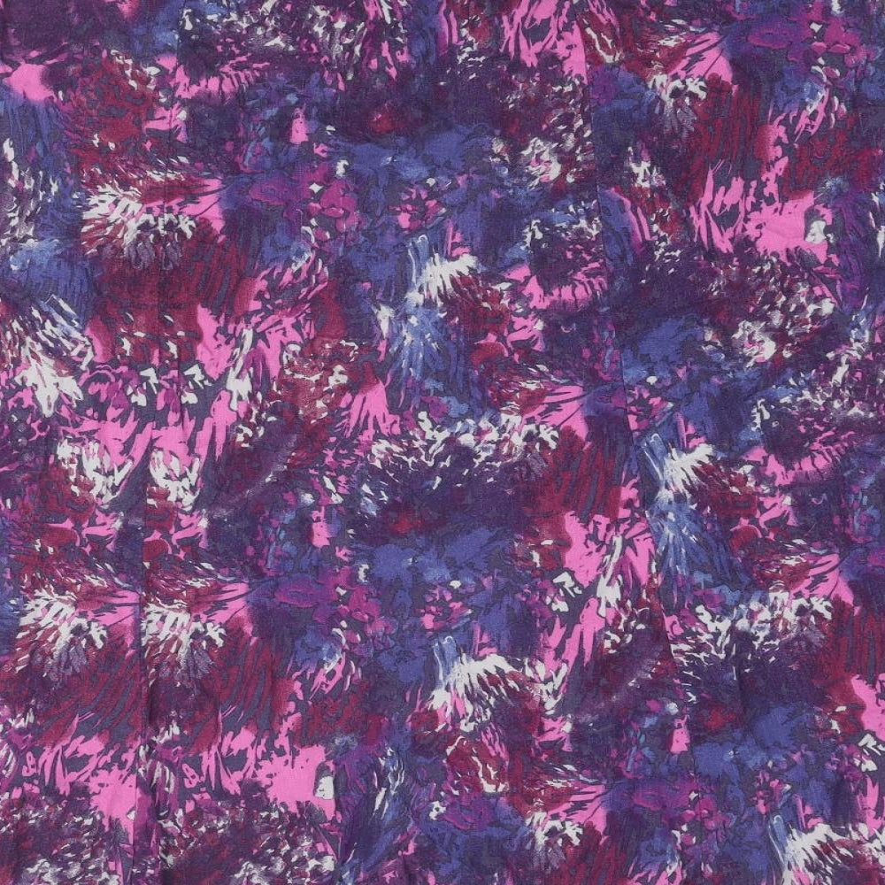 Marks and Spencer Womens Multicoloured Geometric Viscose Swing Skirt Size 14