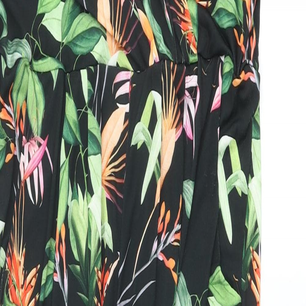 Roman Womens Multicoloured Geometric Polyester Jumpsuit One-Piece Size 14 Pullover - Flower Leaf pattern